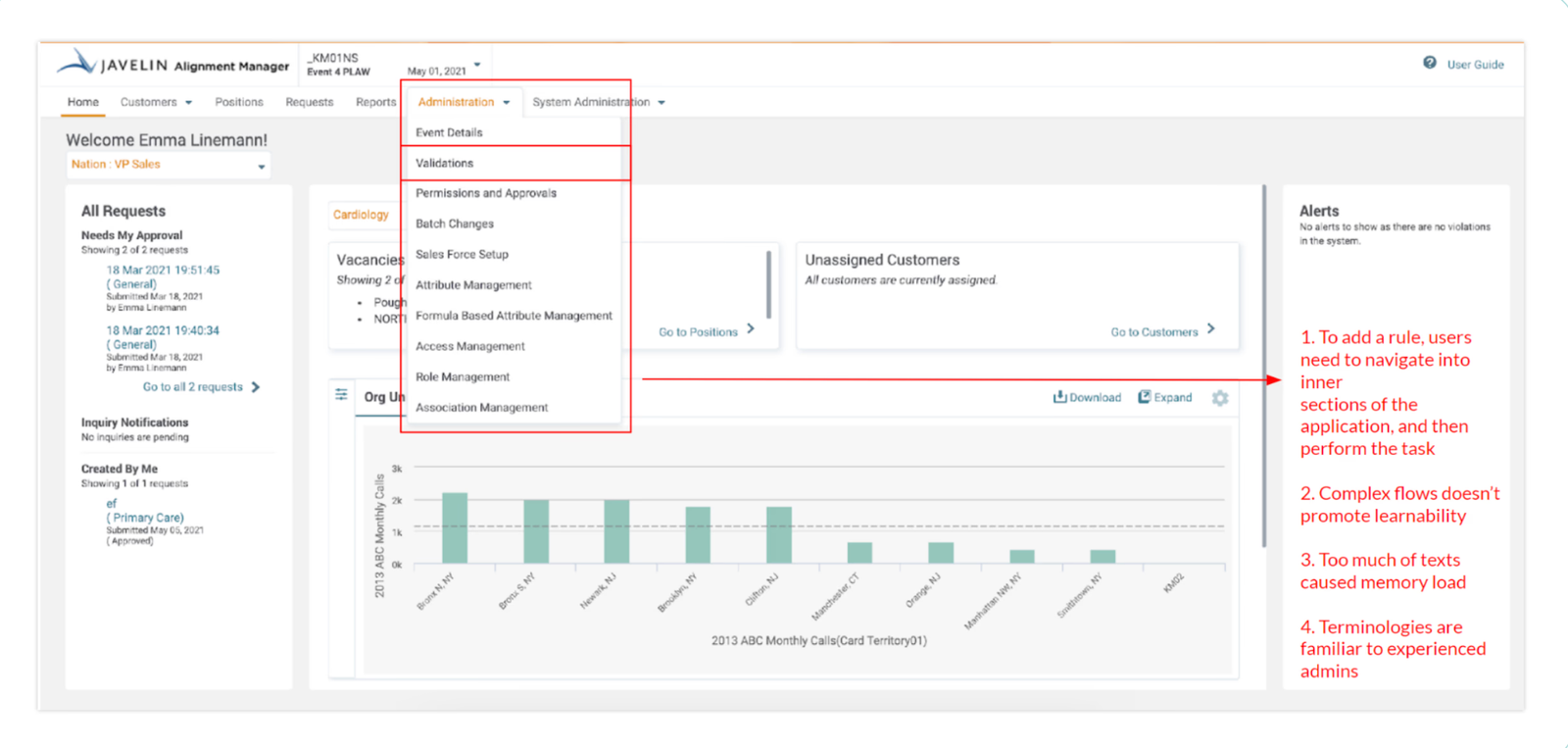 Audit screenshot showing flexibility failure